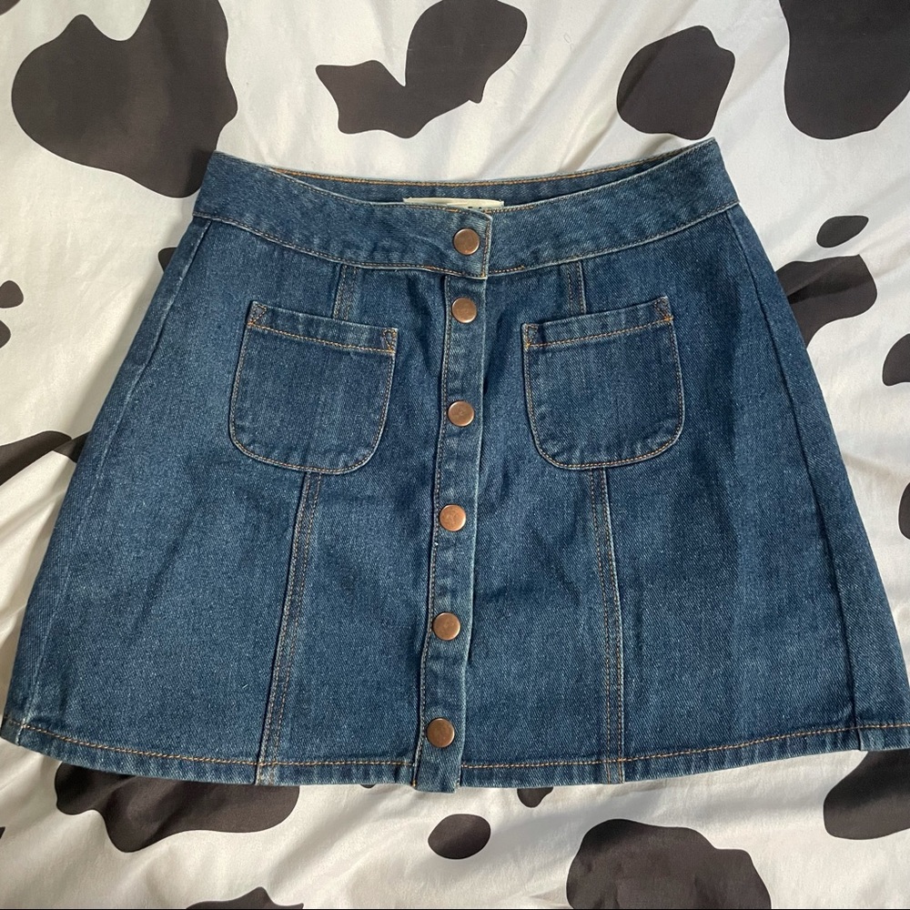 PacSun Button Up Denim Skirt